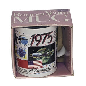 1975 Banner Year Mug Headline News History JAWS SNL NASA